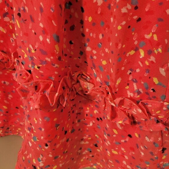 Aqua Girls' Flutter Speckle Print MIDI Dress - Picture 5 of 8